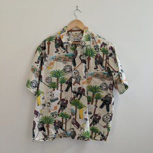 1 [ONE] REYN SPOONER ANAHEIM DUCKS ALOHA NHL SHIRT